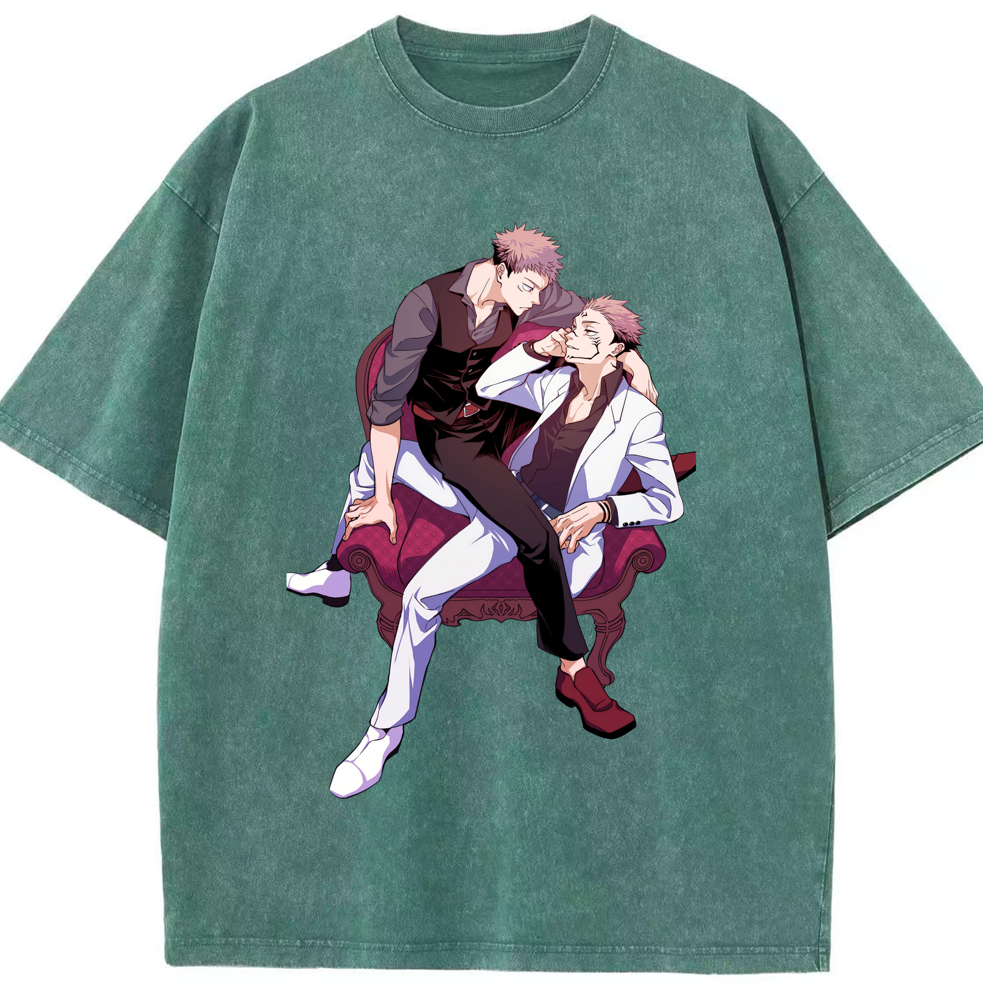 （画像用） 呪術廻戦 Jujutsu Kaisen 綿100% ヴィンテージ風 半袖Tシャツ（フロントプリント）